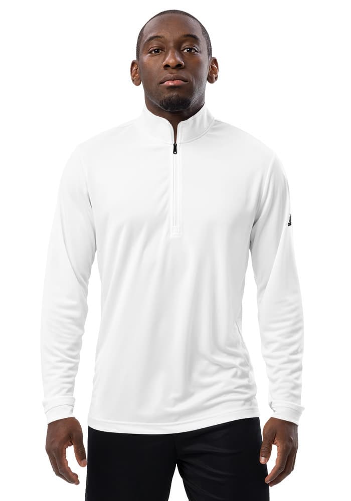 adidas® by tsgabrielle® • Men's • Paris - La Tour Eiffel • Quarter Zip Pullover • White mockup 12