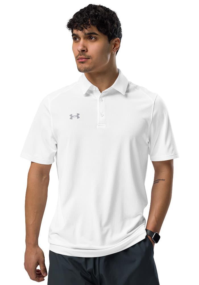 Under Armour® by tsgabrielle® • For Him • Polo • White mockup 8