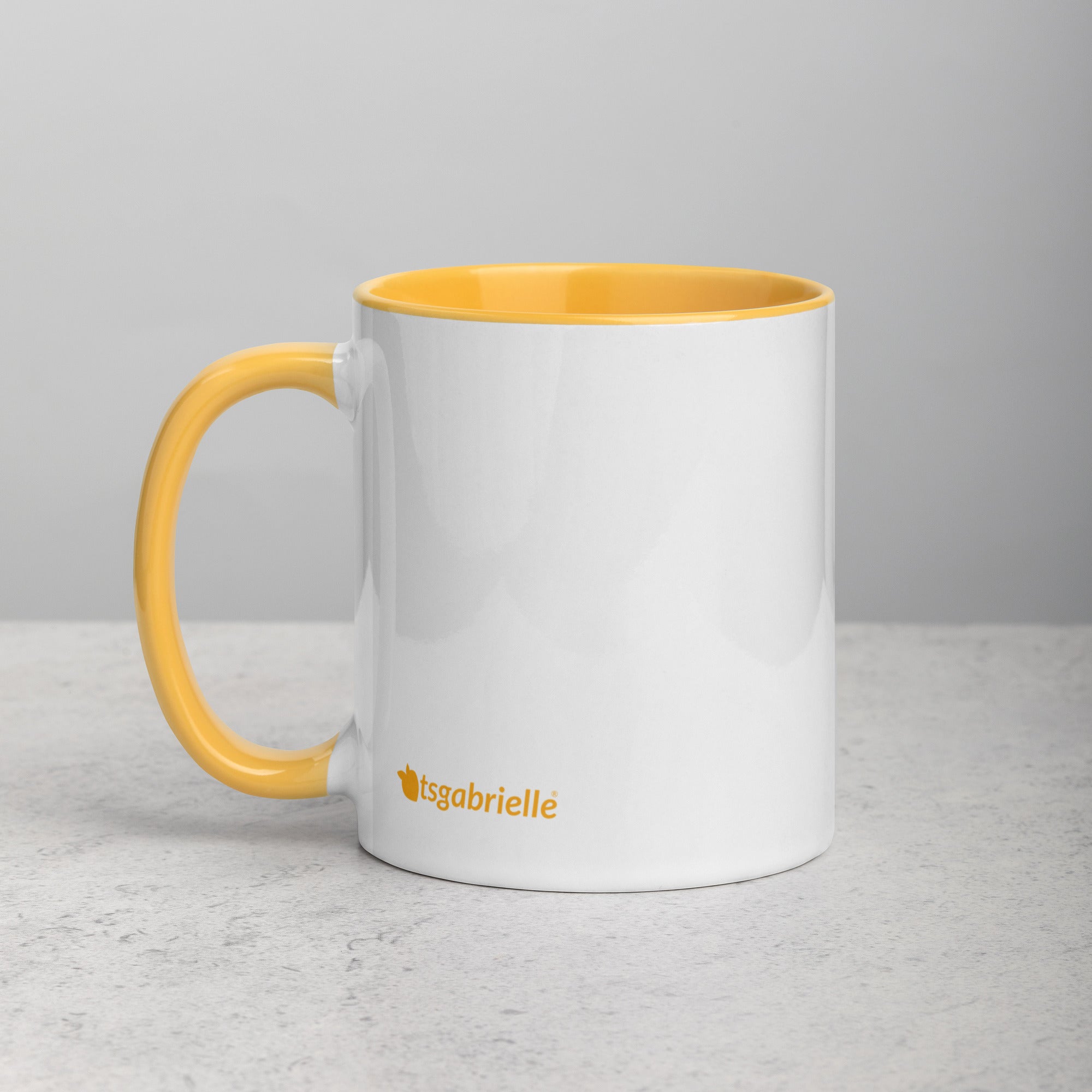 tsgabrielle® • Mug with Color Golden Yellow Inside • Ceramic • 325 ml
