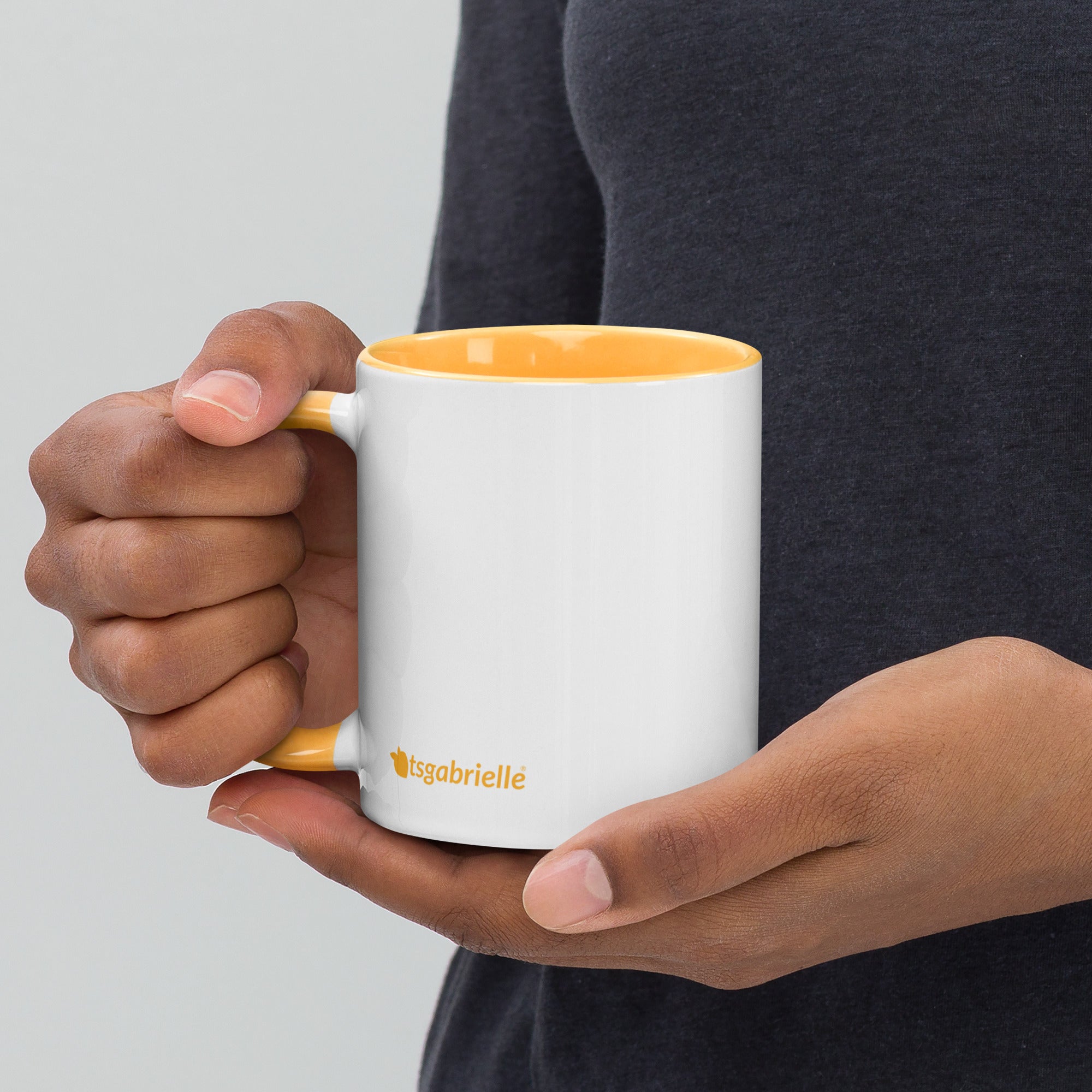 tsgabrielle® • Mug with Color Golden Yellow Inside • Ceramic • 325 ml