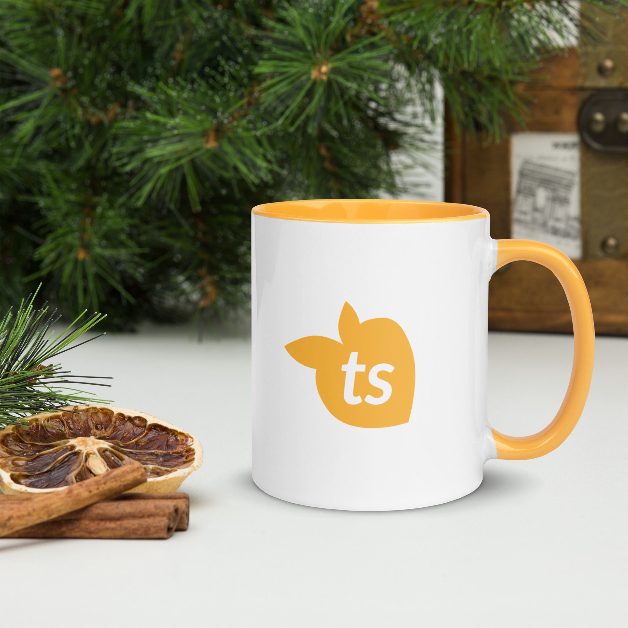 tsgabrielle® • Mug with Color Golden Yellow Inside • Ceramic • 325 ml