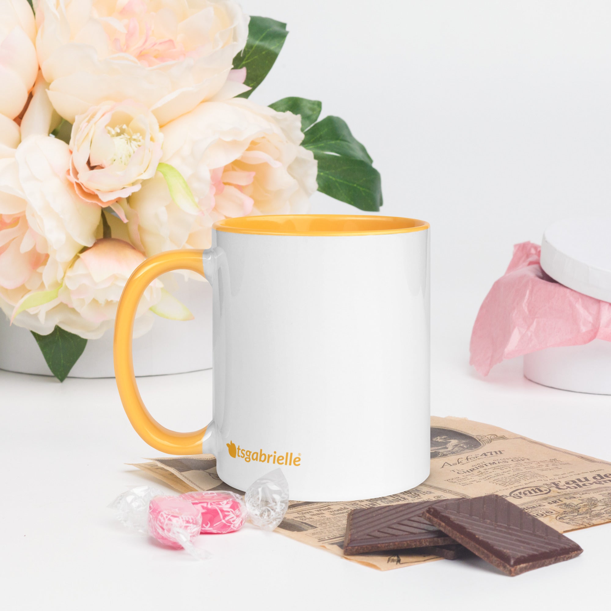 tsgabrielle® • Mug with Color Golden Yellow Inside • Ceramic • 325 ml