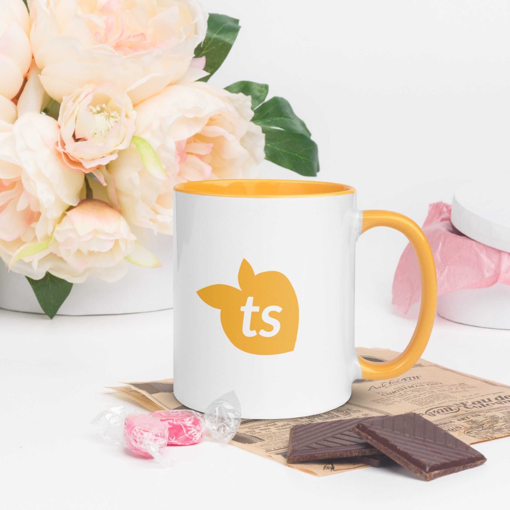 tsgabrielle® • Mug with Color Golden Yellow Inside • Ceramic • 325 ml