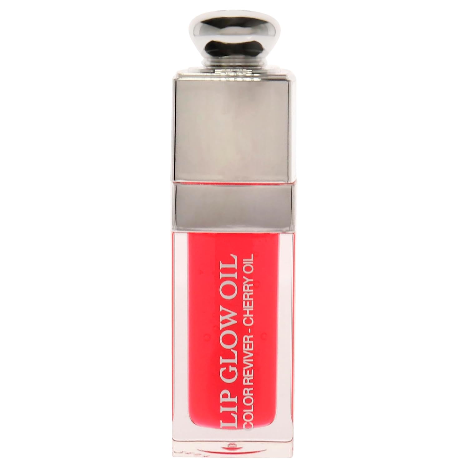 Christian Dior Dior Addict Lip Glow Oil in cherry pink shade with glossy finish, 0.2 fl oz bottle for nourishing lip care and shine.