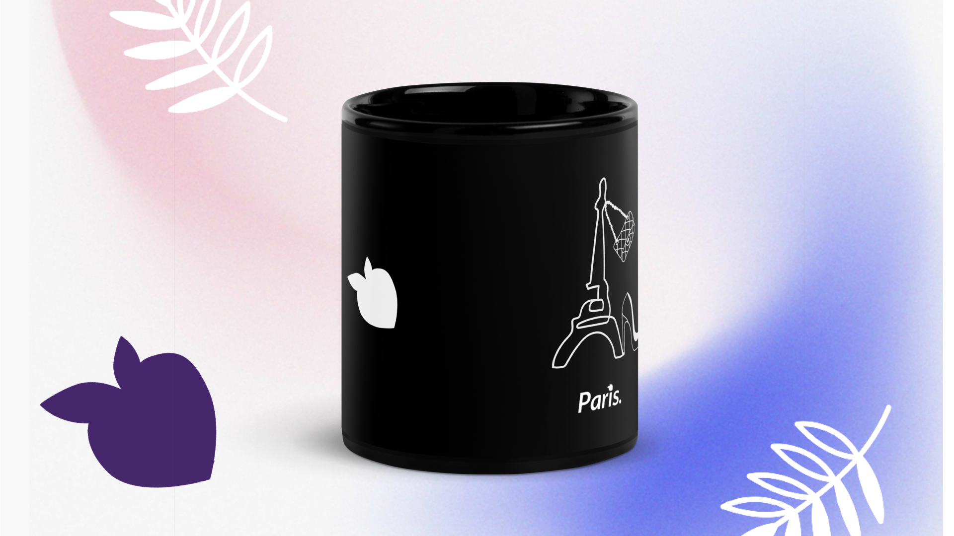 Charger la vidéo : Mug Noir Brillant Paris tsgabrielle™