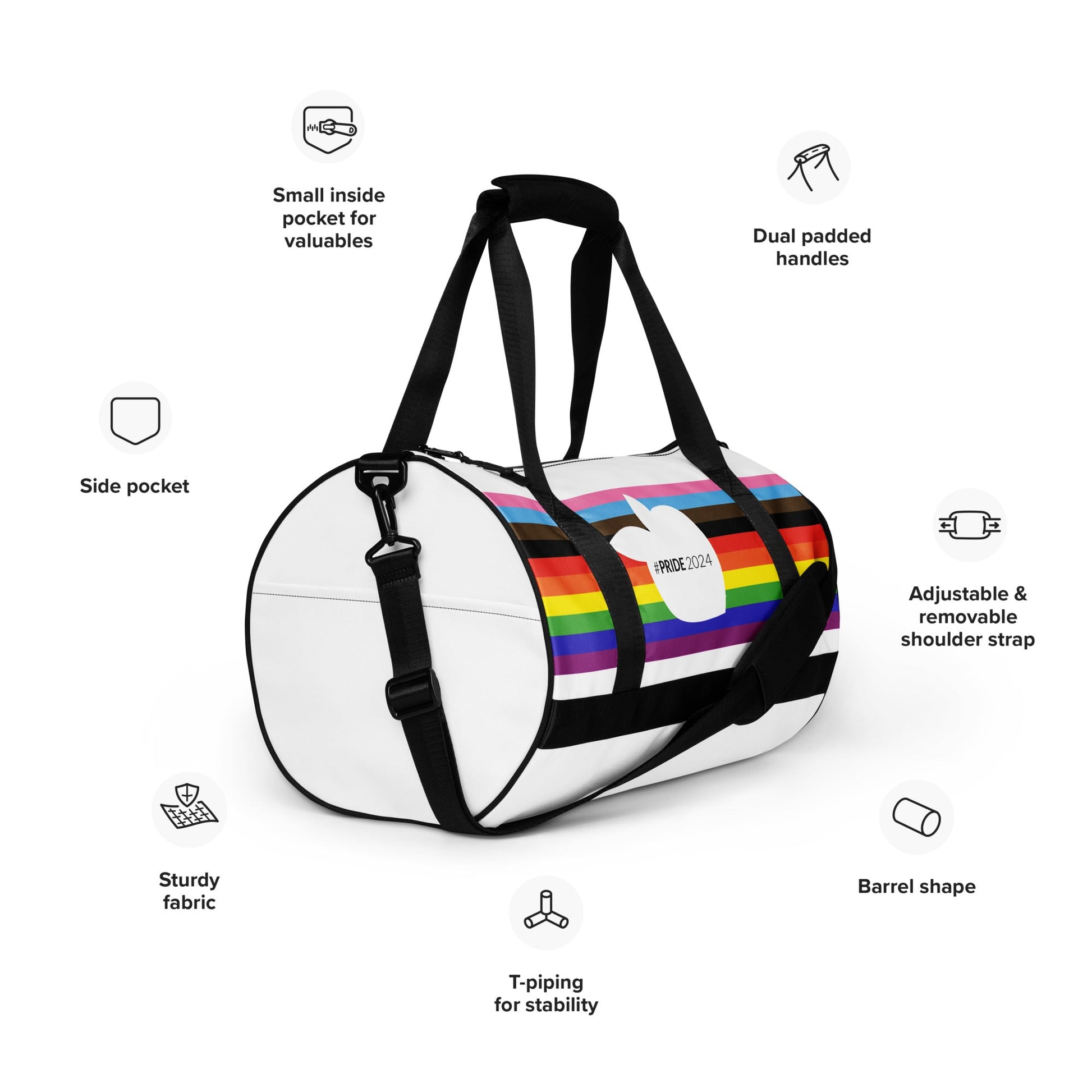 tsgabrielle™ • tsgabrielle™ • All - Over Print Gym Bag (Pride 2024) • Luggage & Bags • All - Over Print Gym Bag (Pride 2024) • TSG3 - PR01 - 2400043 •