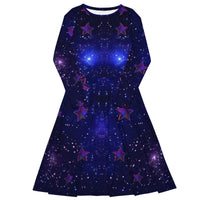 tsgabrielle® • For Her 👗 • 🌌✨Édition Spatiale • Cosmic Edition • Long Sleeve Midi Dress