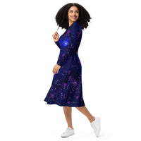 tsgabrielle® • For Her 👗 • 🌌✨Édition Spatiale • Cosmic Edition • Long Sleeve Midi Dress