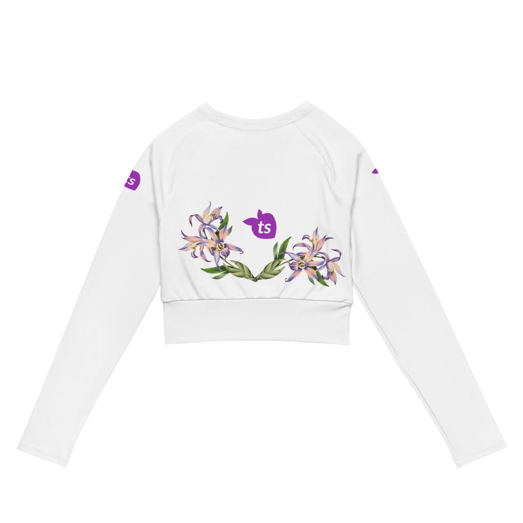 tsgabrielle® • Trans / Women's • TransFLOWer • Long-Sleeve Crop Top • White