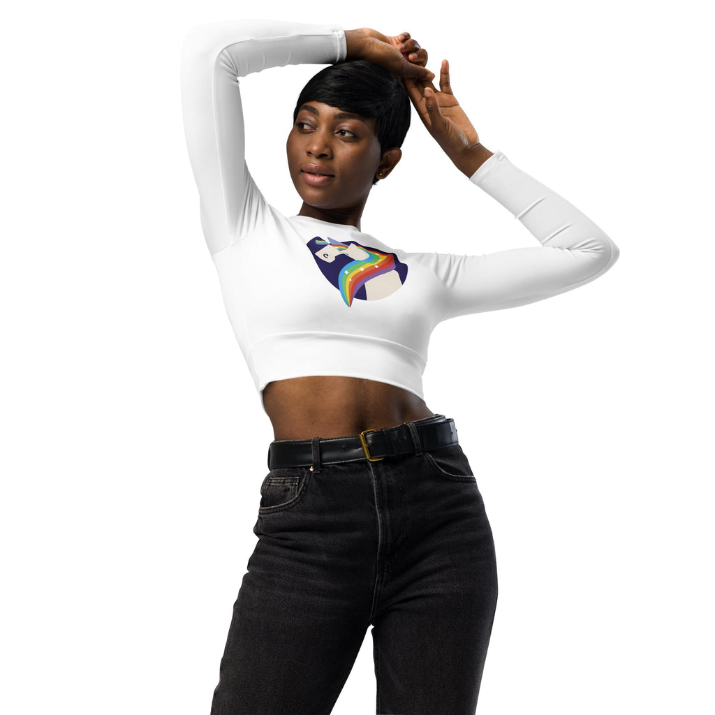 tsgabrielle® • Trans / Women's • Unicorn - Moonwhisper • Long-Sleeve Crop Top