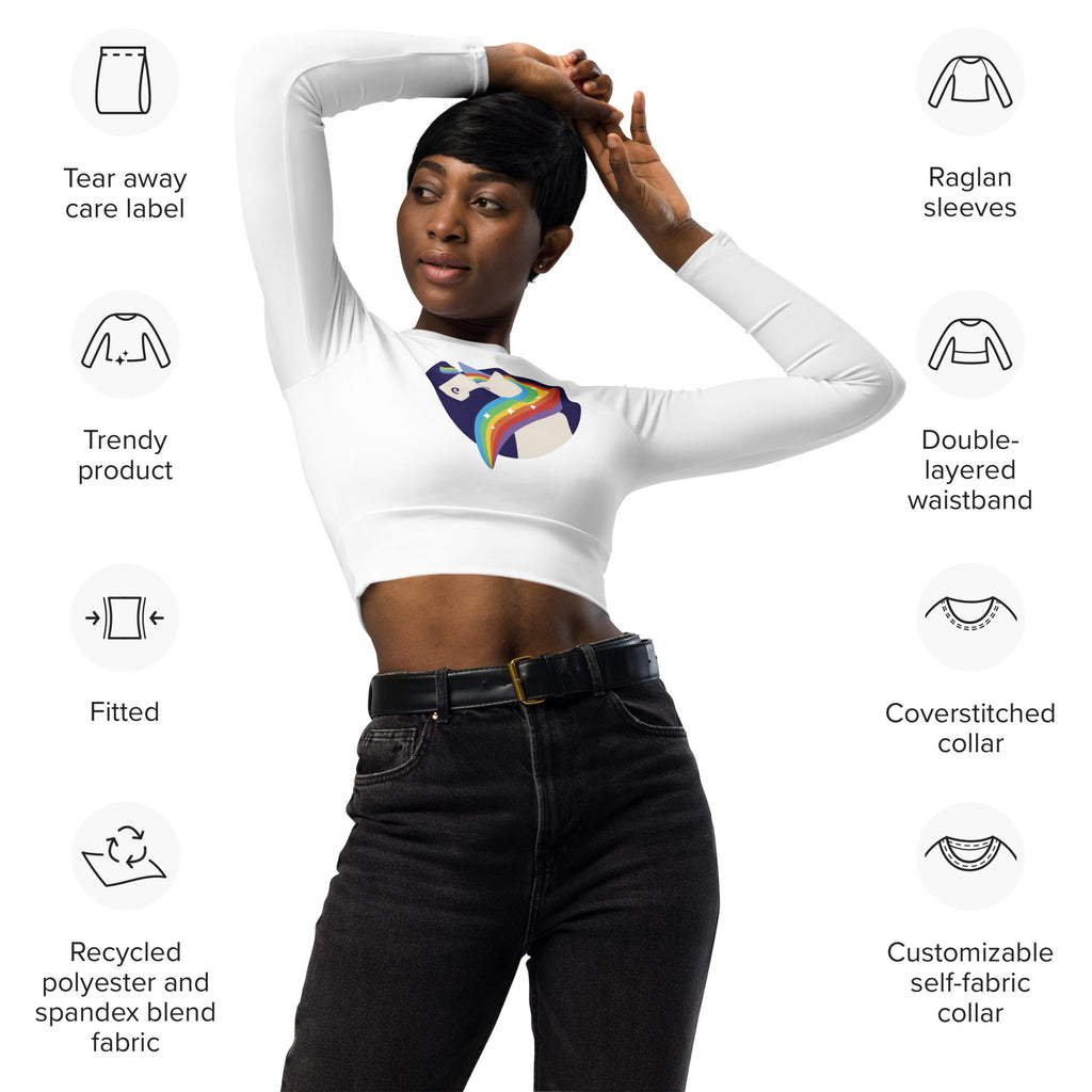 tsgabrielle® • Trans / Women's • Unicorn - Moonwhisper • Long-Sleeve Crop Top