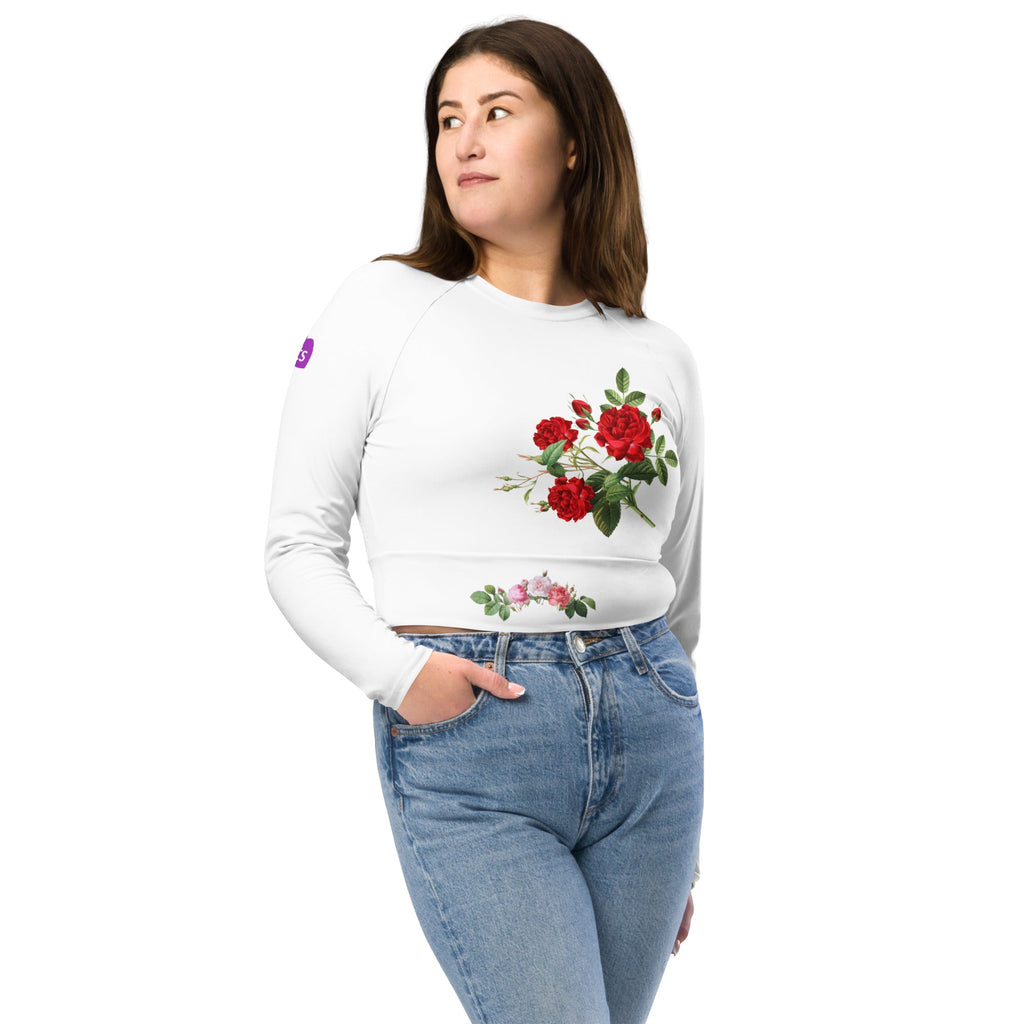 tsgabrielle® • Trans / Women's • TransFLOWer • Long-Sleeve Crop Top • White