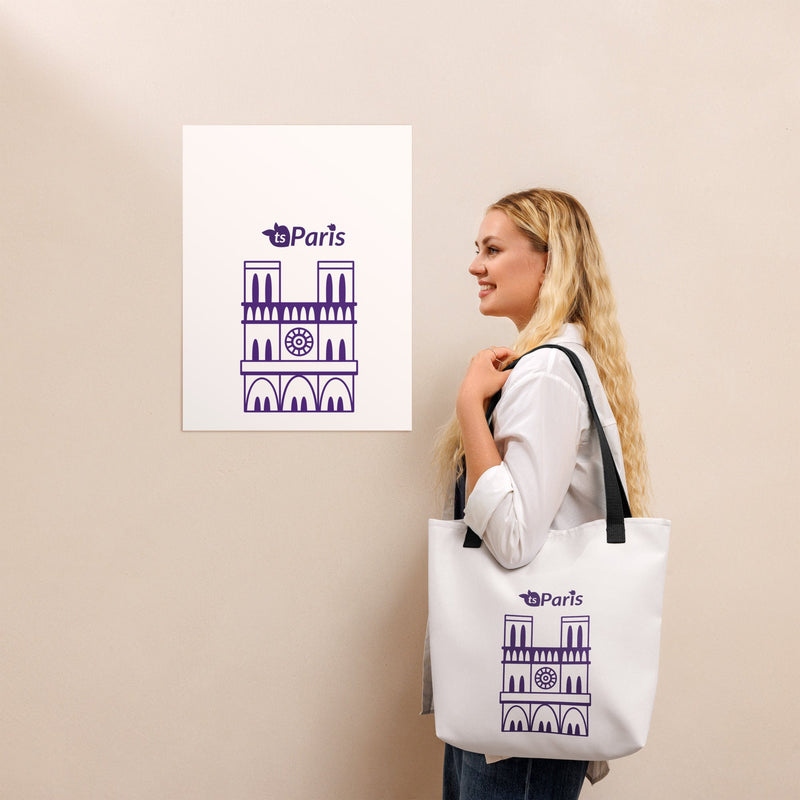 tsgabrielle® • Paris - Notre-Dame Cathedral • Tote Bag • White • 39 x 39 cm