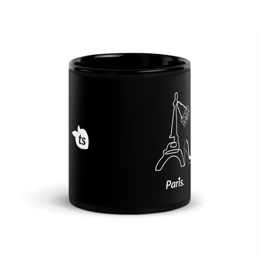 Mug Noir Brillant (Paris)