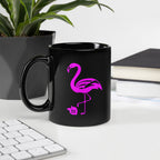 tsgabrielle • Flamant Rose • Glossy Mug • Black • Ceramic • 2 Sizes