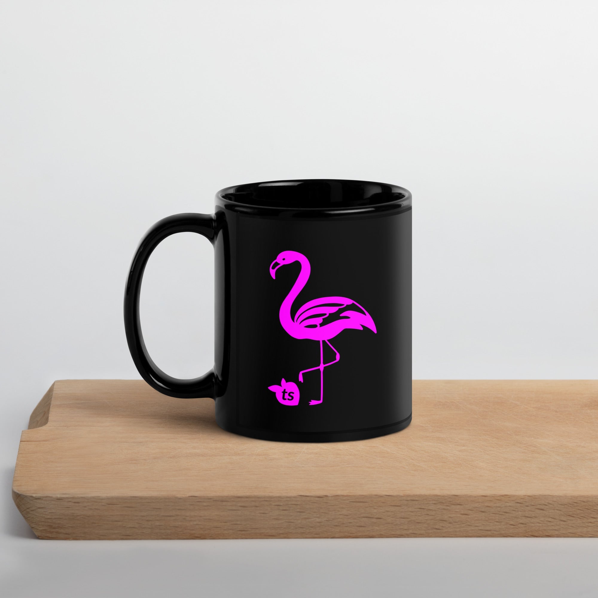 tsgabrielle • Flamant Rose • Glossy Mug • Black • Ceramic • 2 Sizes