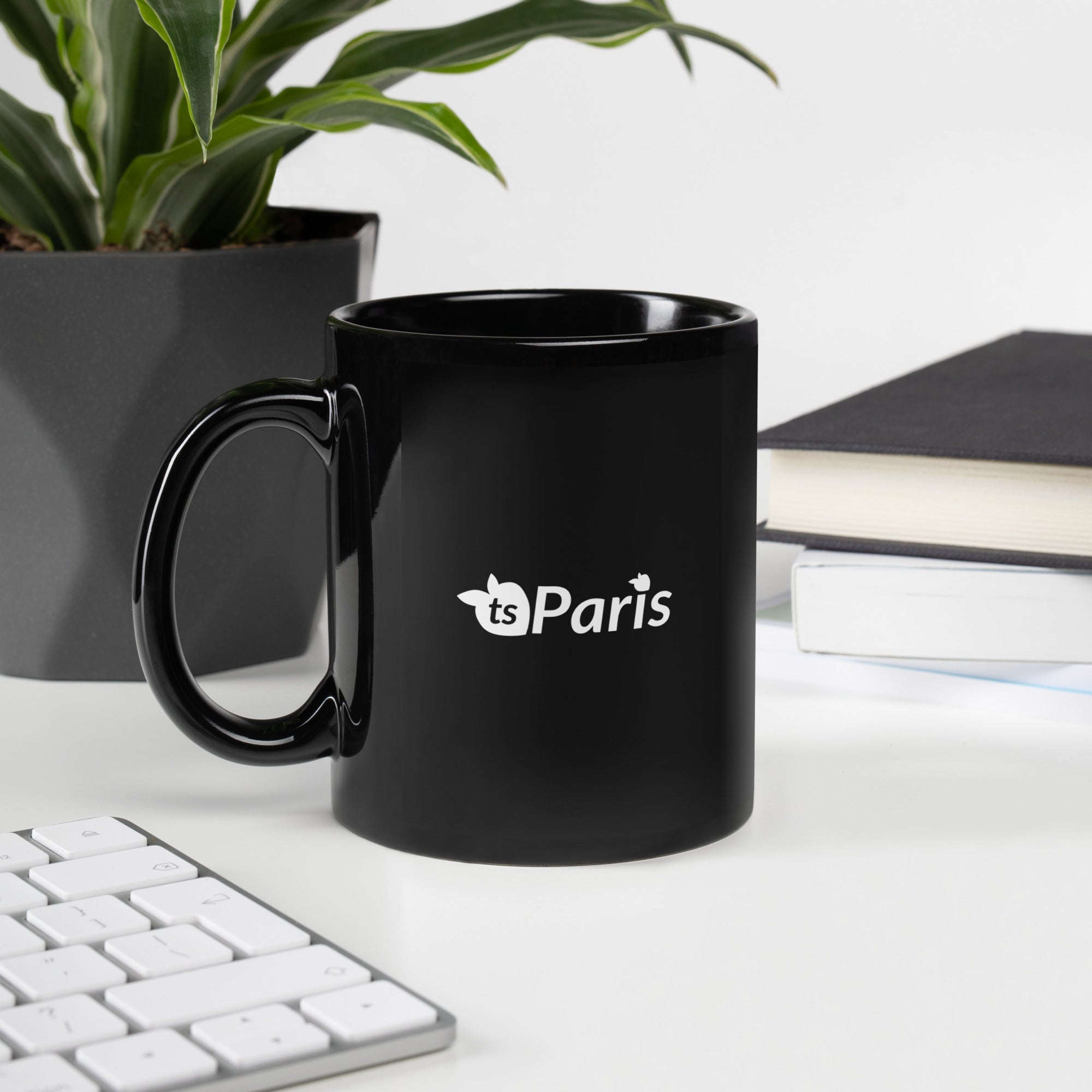 tsgabrielle • Paris • Mug brillant • Noir • Céramique • 2 tailles