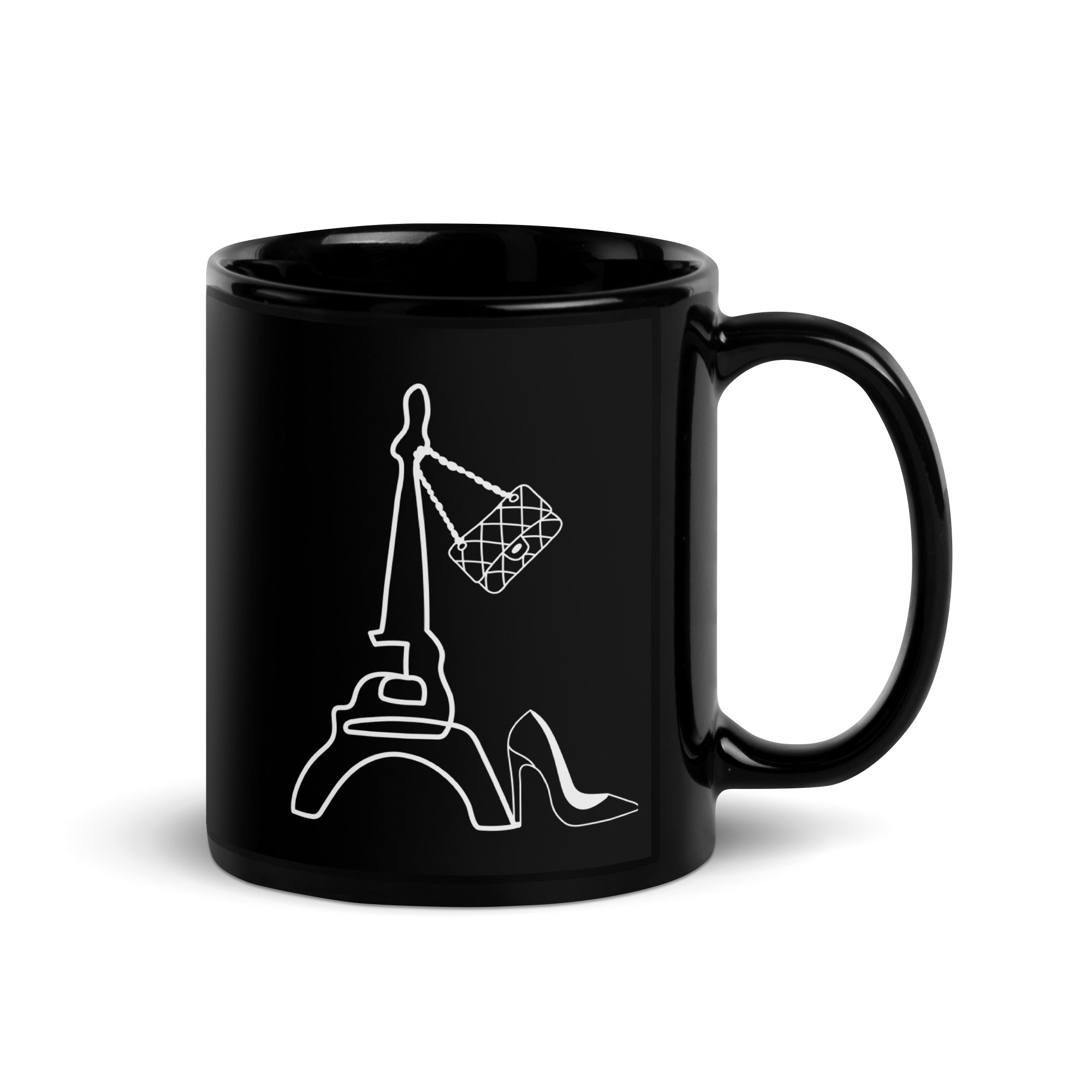 tsgabrielle • Paris • Mug brillant • Noir • Céramique • 2 tailles