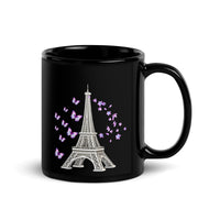 tsgabrielle® • Paris • Glossy Mug • Black • Ceramic • 2 Sizes • 11 oz Black Ceramic