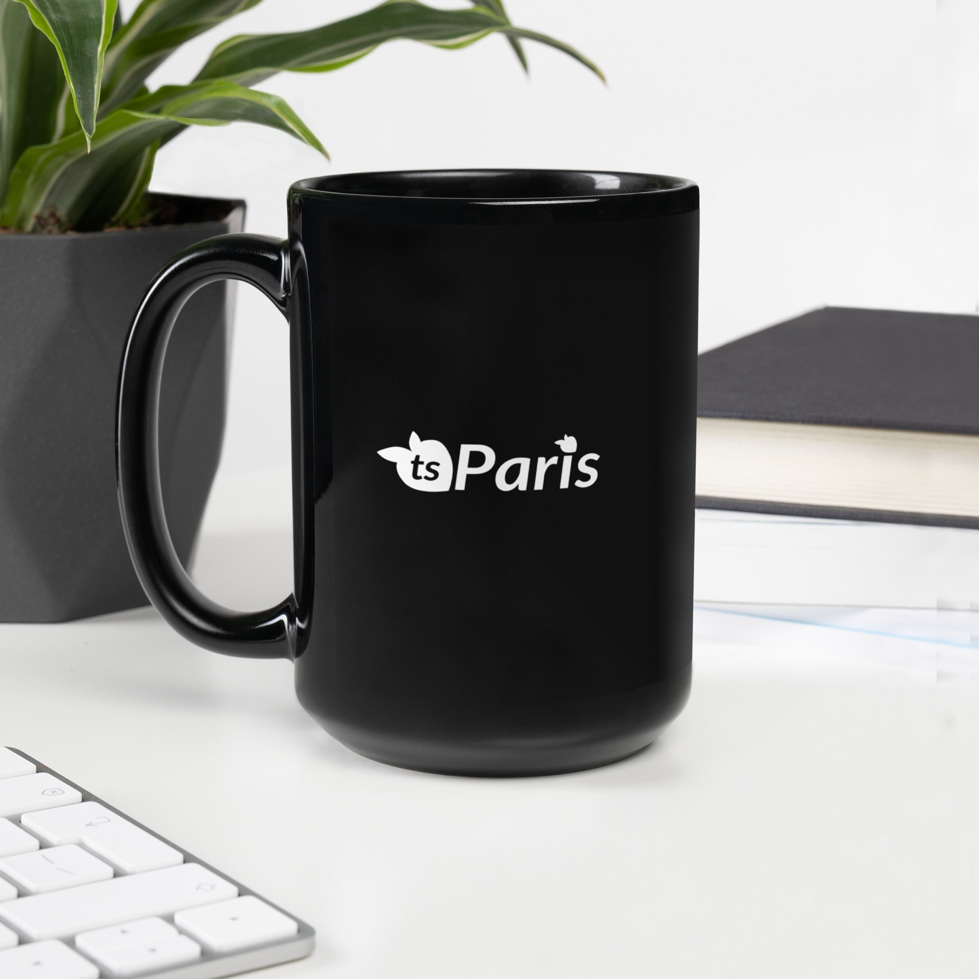 tsgabrielle • Paris • Mug brillant • Noir • Céramique • 2 tailles