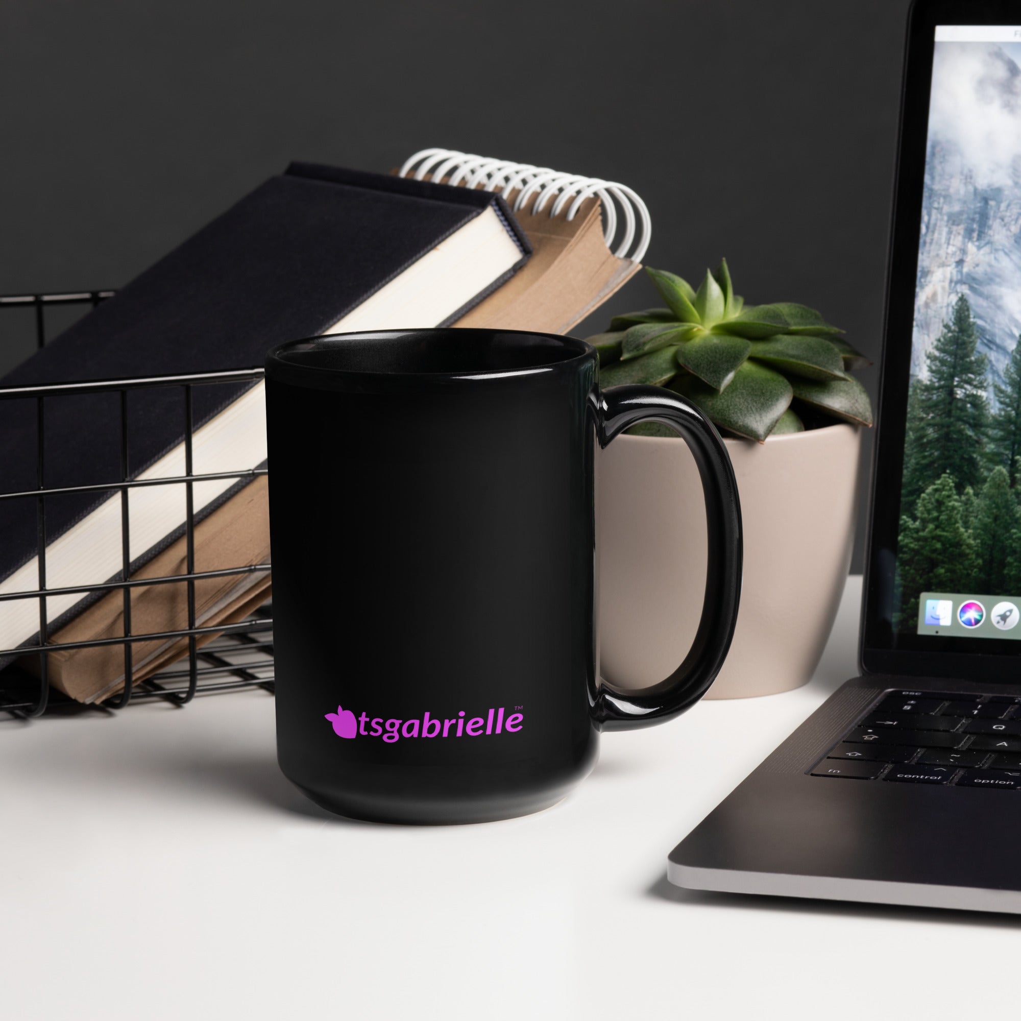 tsgabrielle • Flamant Rose • Glossy Mug • Black • Ceramic • 2 Sizes