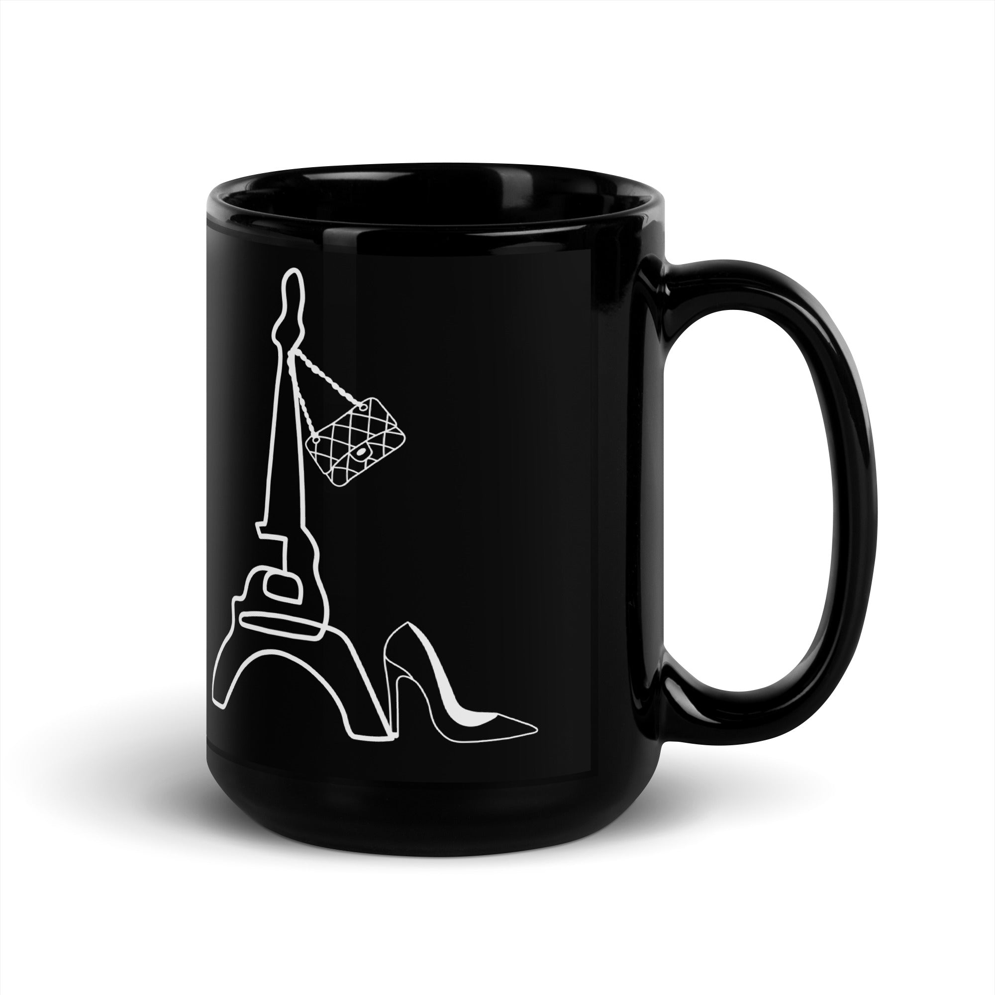 tsgabrielle • Paris • Mug brillant • Noir • Céramique • 2 tailles