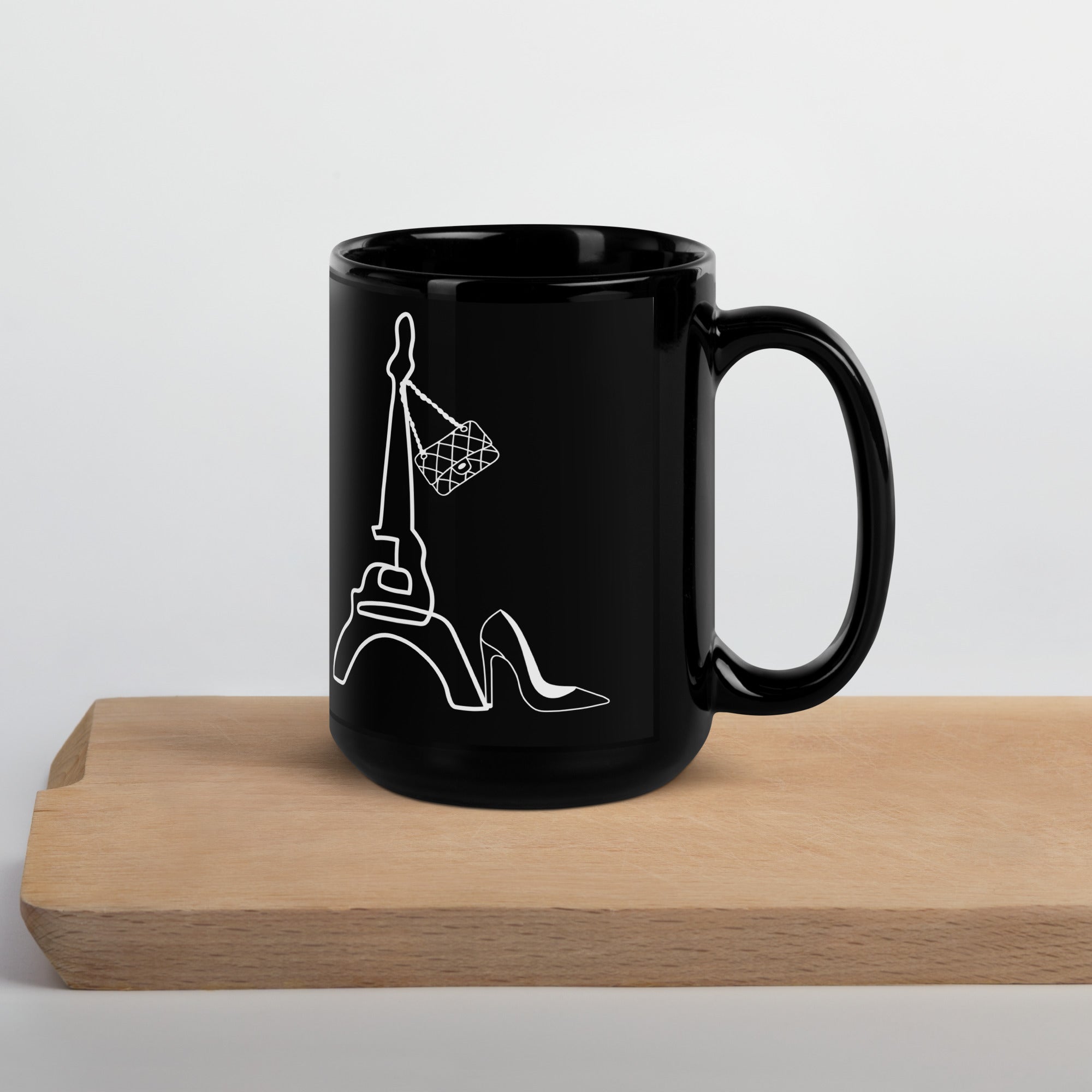 tsgabrielle • Paris • Mug brillant • Noir • Céramique • 2 tailles