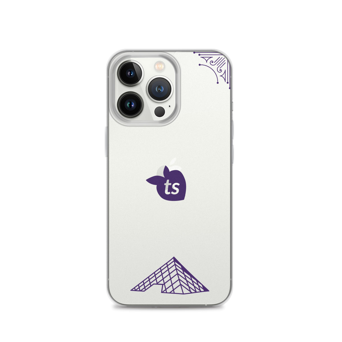 tsgabrielle® • Paris - The Louvre Pyramid • Clear Case Compatible with iPhone® • Latest Models • iPhone 13 Pro Clear Back cover