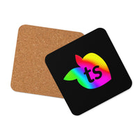 tsgabrielle® • 🌈Pride 25 • Cork-Back Coaster • Black