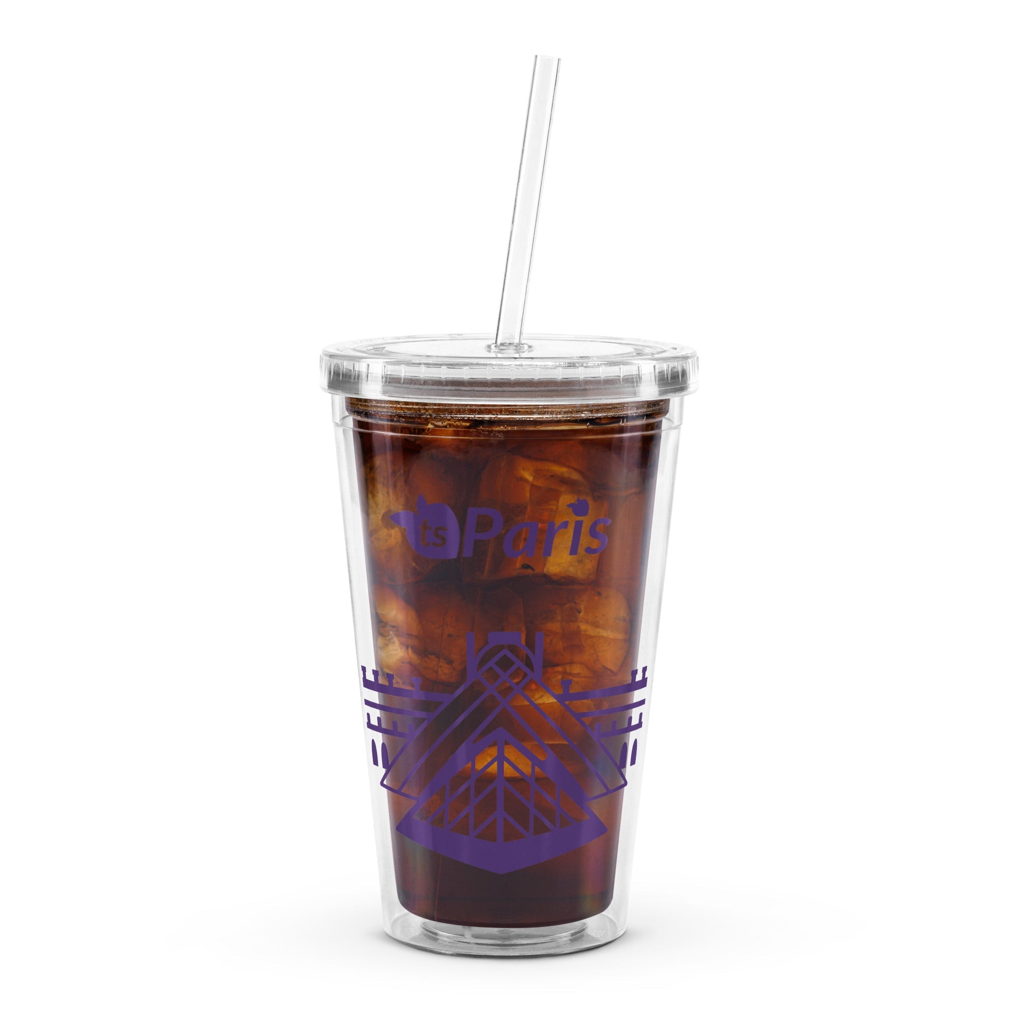 tsgabrielle® • Paris - The Louvre Pyramid • Plastic Tumbler • Clear • 590 ml