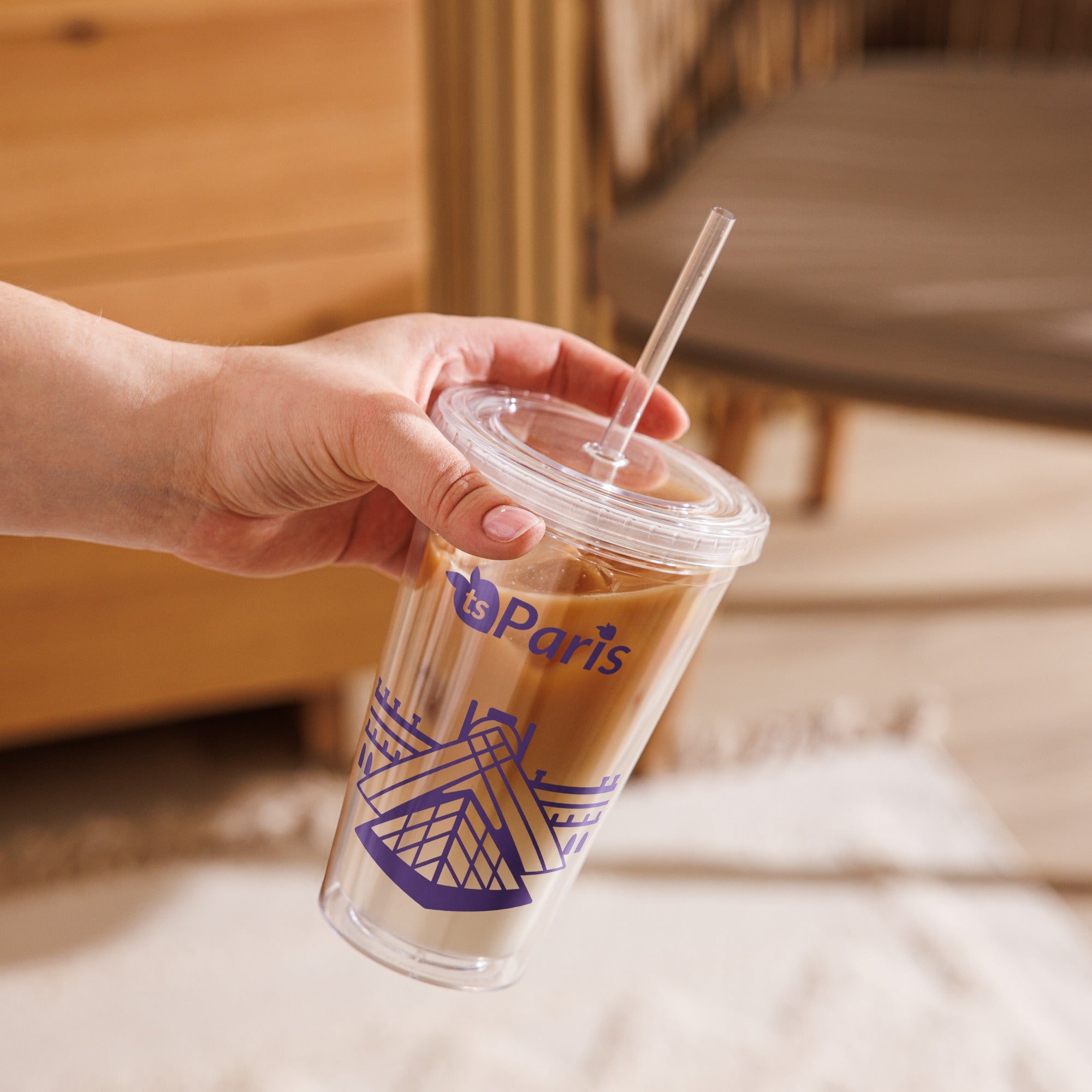 tsgabrielle® • Paris - The Louvre Pyramid • Plastic Tumbler • Clear • 16 oz