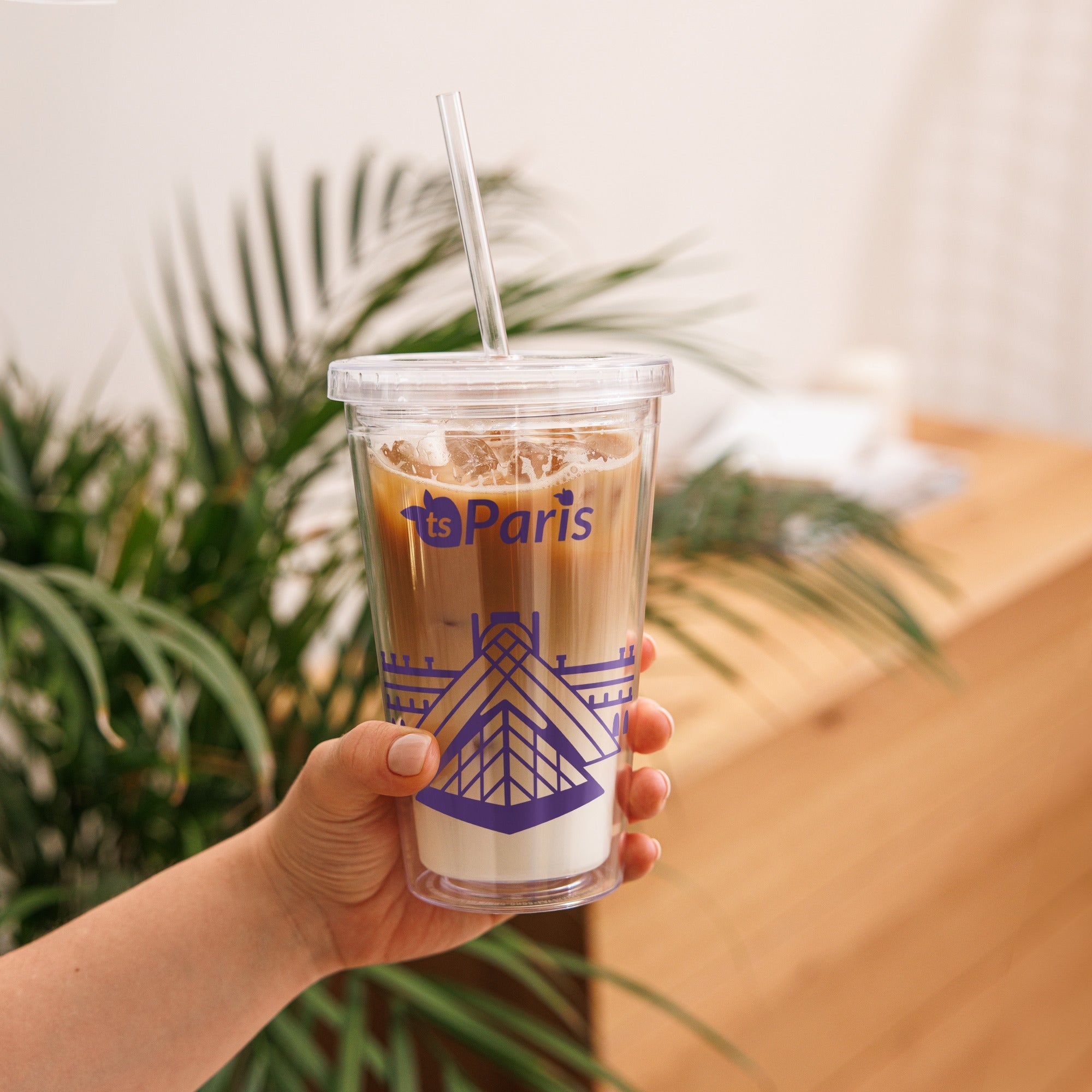 tsgabrielle® • Paris - The Louvre Pyramid • Plastic Tumbler • Clear • 590 ml