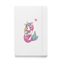 JournalBook® by tsgabrielle® • Unicorn - Lunabelle • Hardcover Bound Notebook • White • white