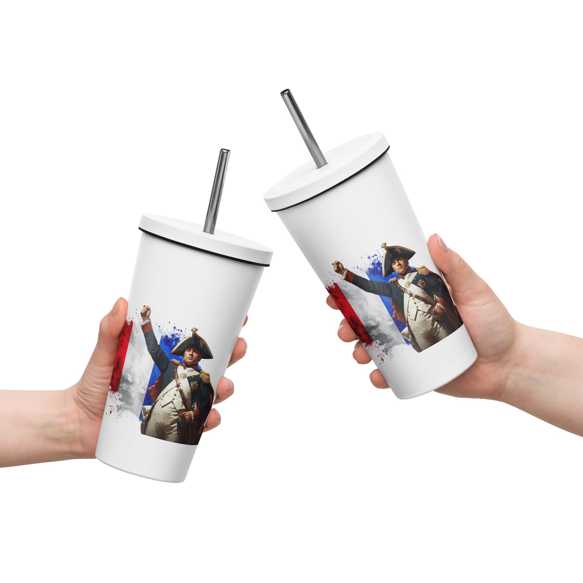 tsgabrielle® • Paris - Napoleon Bonaparte • Tumbler • Stainless Steel • White • 20 oz