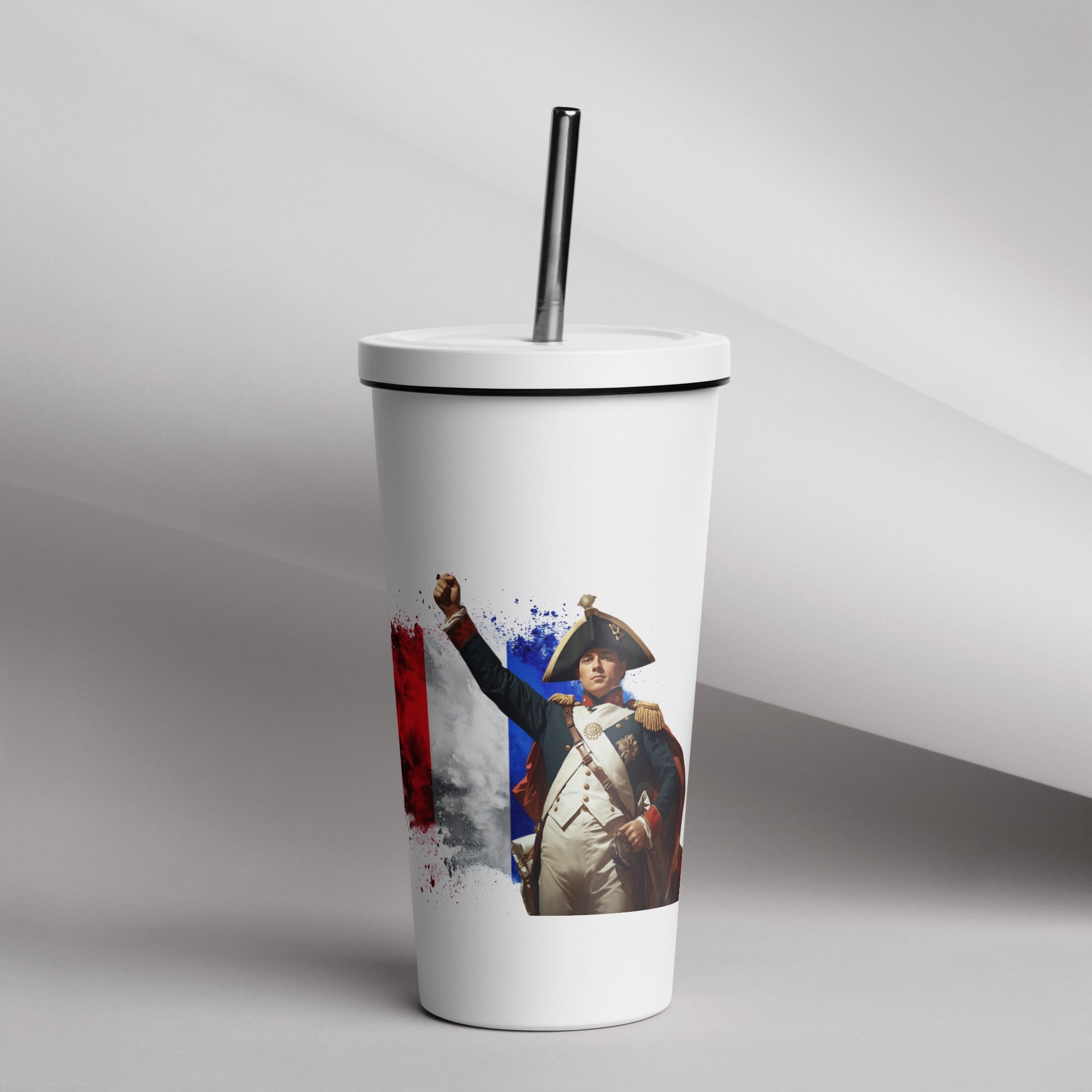 tsgabrielle® • Paris - Napoleon Bonaparte • Tumbler • Stainless Steel • White • 20 oz