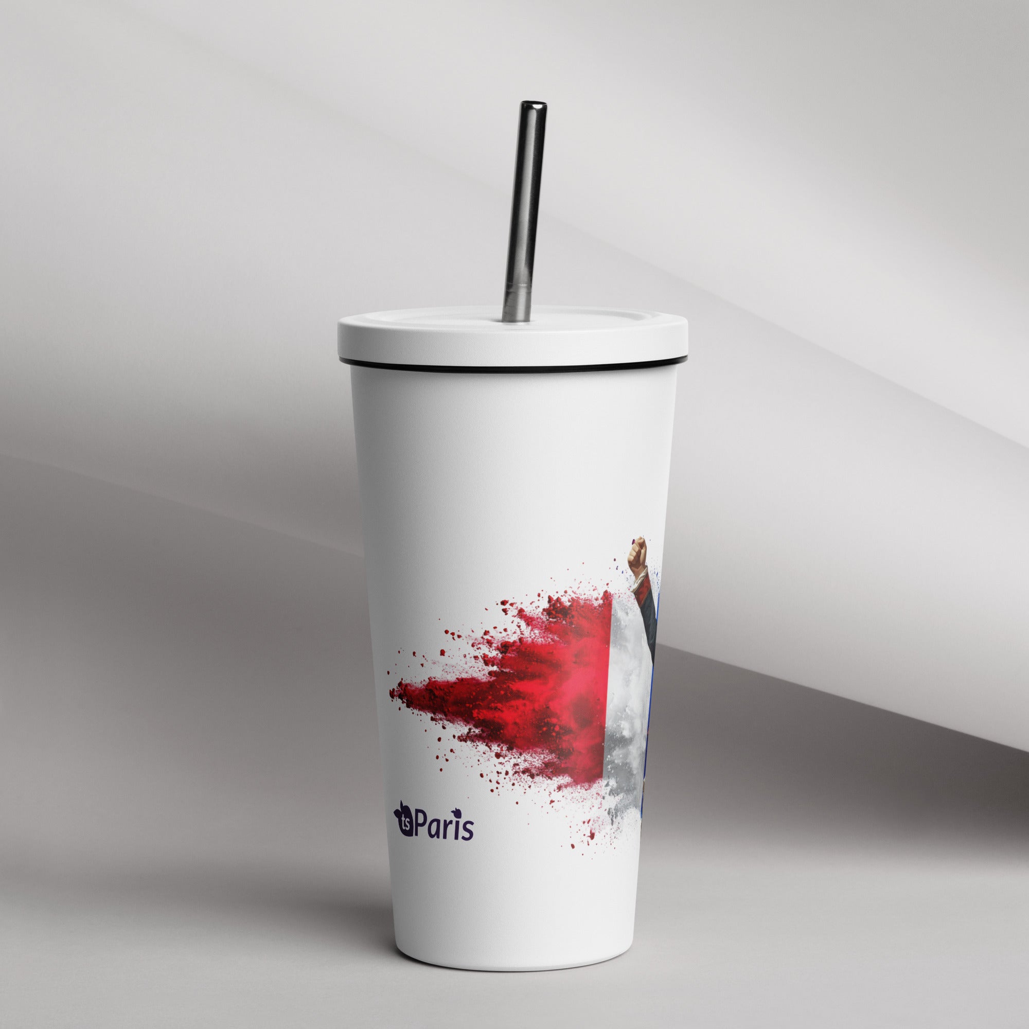 tsgabrielle® • Paris - Napoleon Bonaparte • Tumbler • Stainless Steel • White • 20 oz