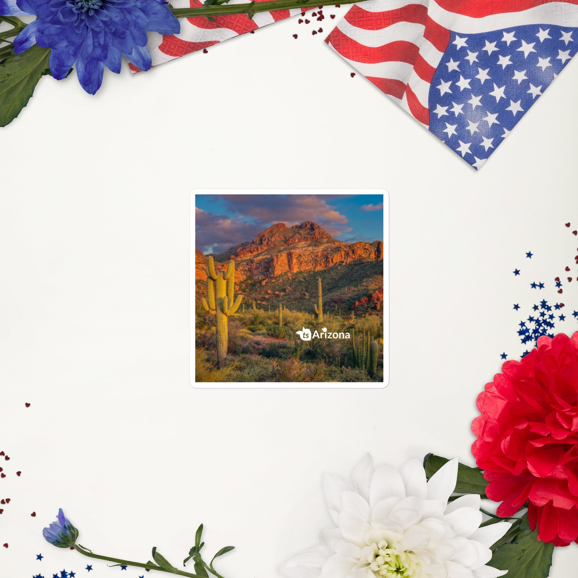 tsgabrielle® • Arizona - Tucson Mountain Range • Sticker Bubble-Frees • 3 Sizes