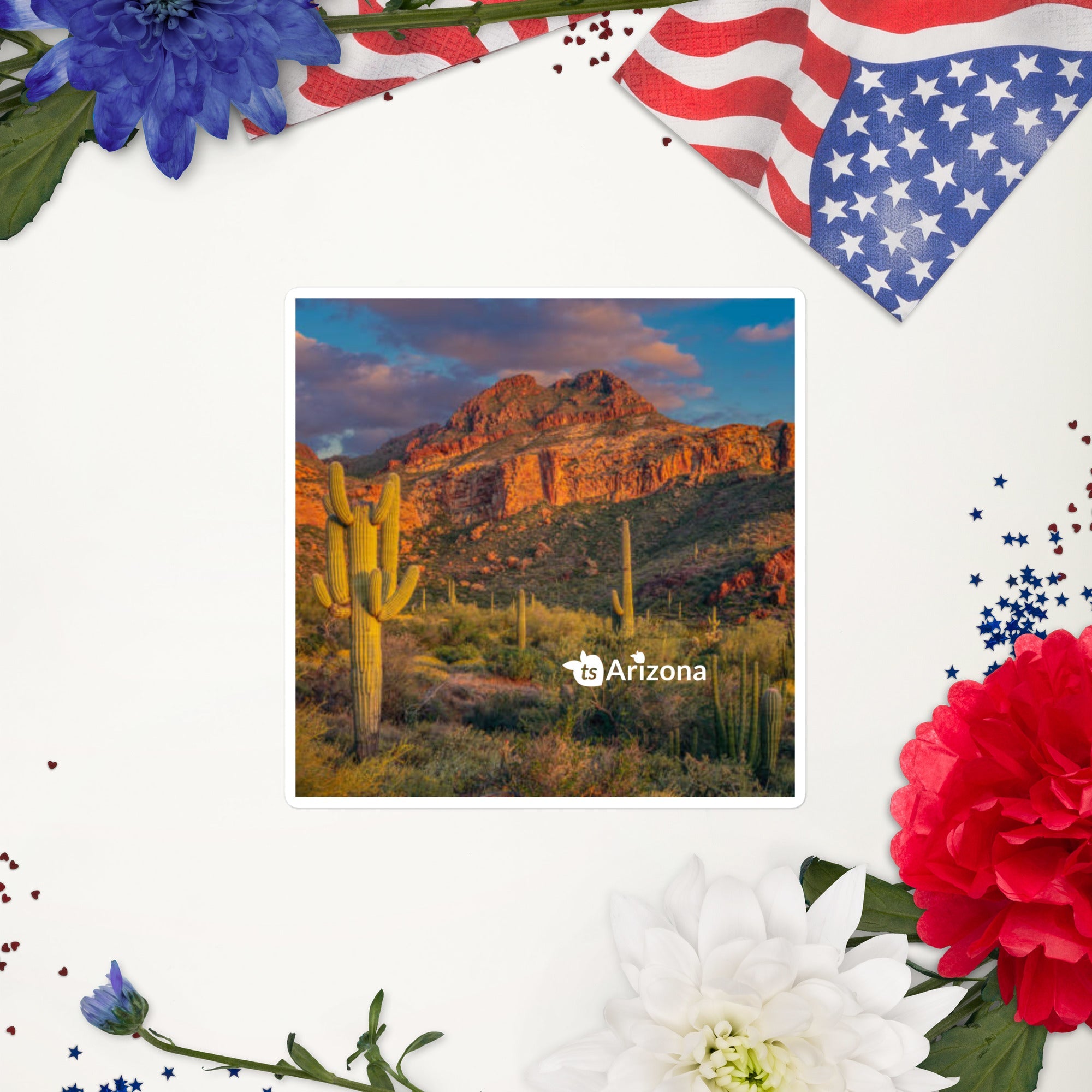 tsgabrielle® • Arizona - Tucson Mountain Range • Sticker Bubble-Frees • 3 Sizes