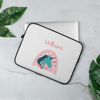 tsgabrielle • Unicorn - Seraphina • Laptop Sleeve • White • 2 Sizes - 13" and 15"