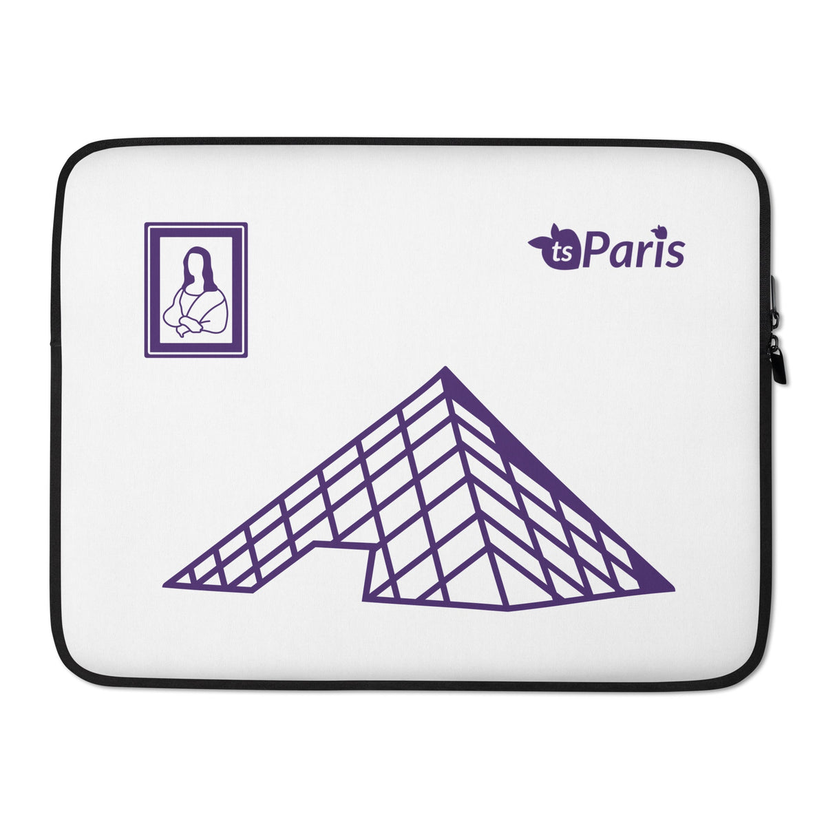tsgabrielle® • Paris - The Louvre Pyramid • Laptop Sleeve • 2 Sizes - 13" and 15" • 15″ White Handle