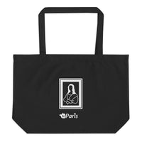 tsgabrielle® • Paris - Da Vinci • Large Tote Bag • Black • Cotton Organic