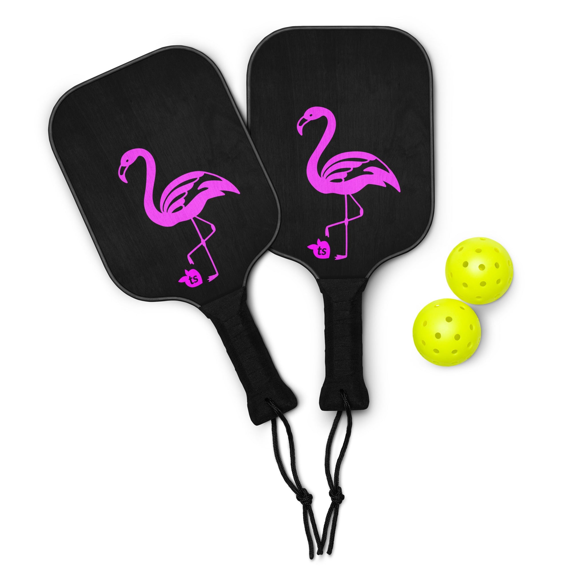 tsgabrielle® • Flamant Rose • Pickleball Paddle Set