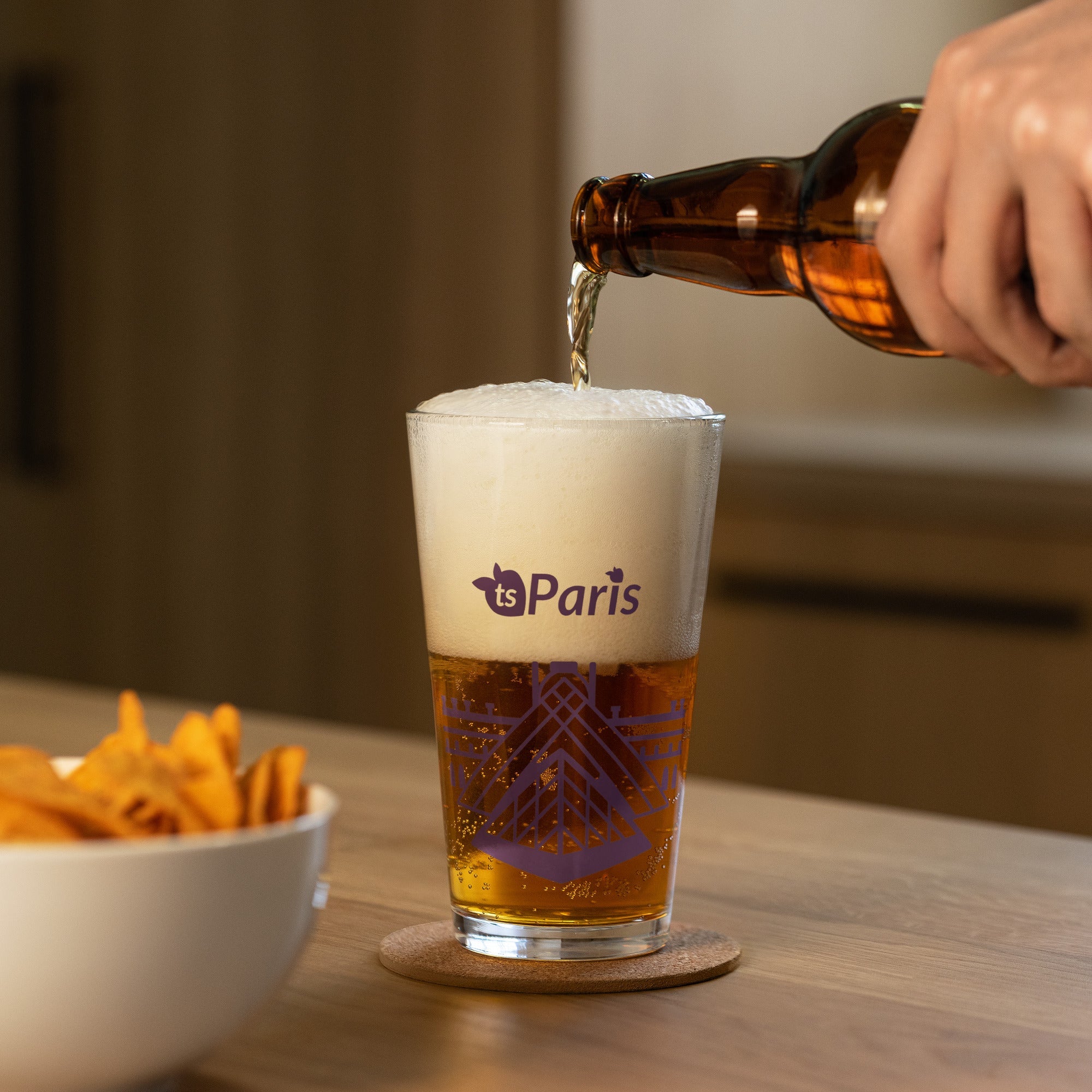 tsgabrielle® • Paris - The Louvre Pyramid • Shaker Pint Glass • 473 ml