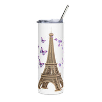 tsgabrielle® • Paris - La Tour Eiffel • Tumbler • Stainless Steel • White • 20 oz •