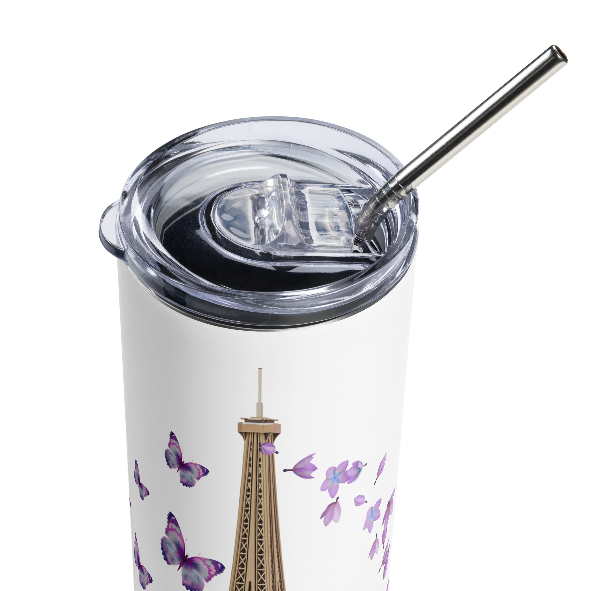 tsgabrielle® • Paris - La Tour Eiffel • Tumbler • Stainless Steel • White • 20 oz •