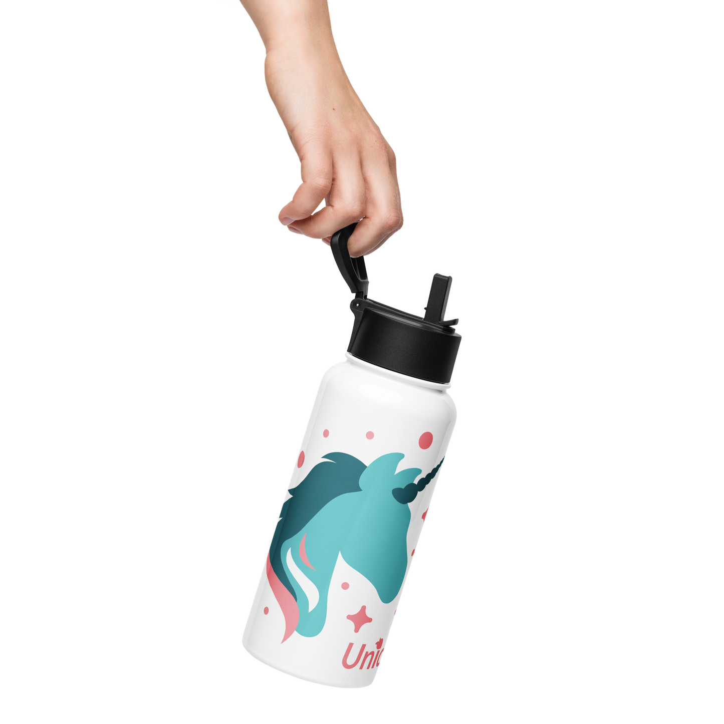 tsgabrielle • Unicorn - Seraphina • Water Bottle with a Straw Lid • 32 oz