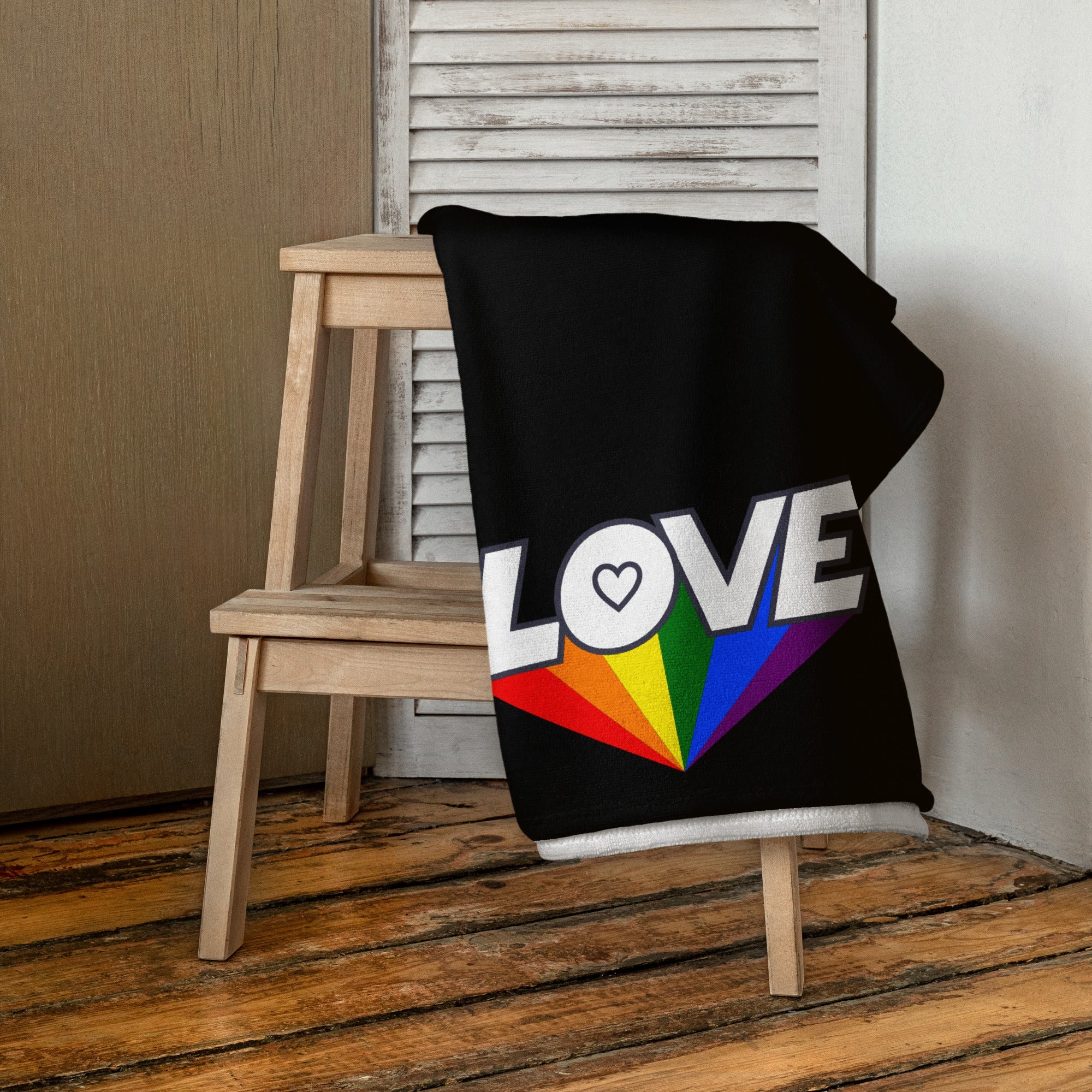tsgabrielle® • Pride 25 - Love • Towel • Black • 76 x 152 cm