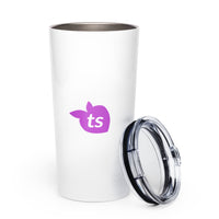 tsgabrielle® • Tapered Tumbler • White • Stainless Steel • 20 oz