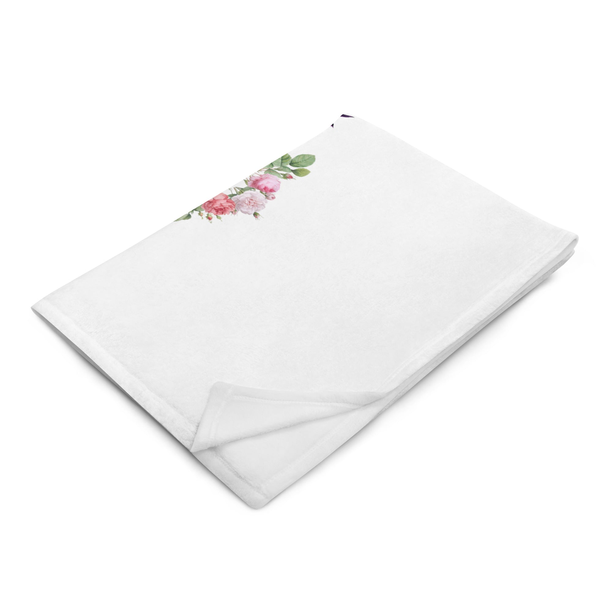 tsgabrielle® • TransFLOWer • Throw Blanket • White • 3 Sizes
