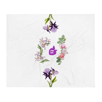 tsgabrielle® • TransFLOWer • Throw Blanket • White • 3 Sizes